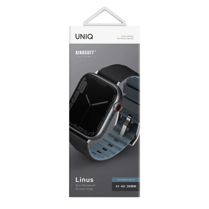 Uniq Apple Watch Ultra 49mm Linus Airosoft Silikon Kordon - Siyah