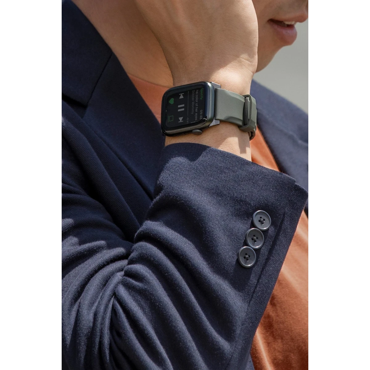 Uniq Apple Watch Ultra 49mm Linus Airosoft Silikon Kordon - Turuncu
