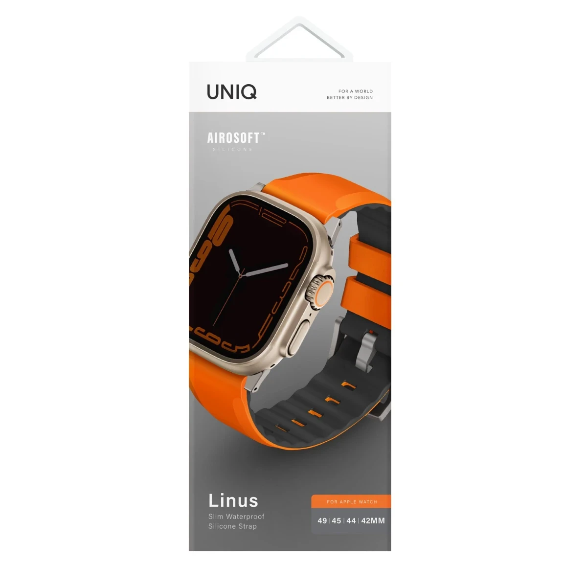 Uniq Apple Watch Ultra 49mm Linus Airosoft Silikon Kordon - Turuncu