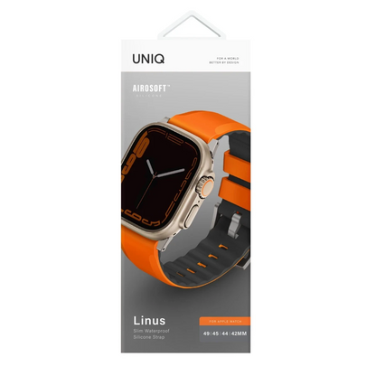 Uniq Apple Watch Ultra 49mm Linus Airosoft Silikon Kordon - Turuncu