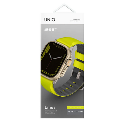 Uniq Apple Watch Ultra 49mm Linus Airosoft Silikon Kordon - Yeşil