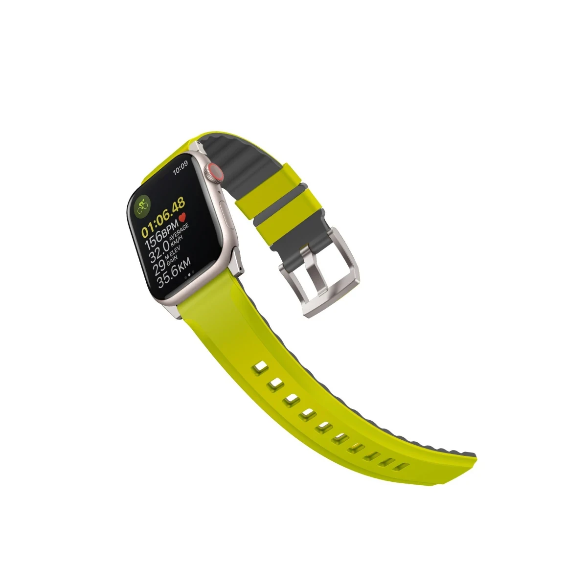 Uniq Apple Watch Ultra 49mm Linus Airosoft Silikon Kordon - Yeşil
