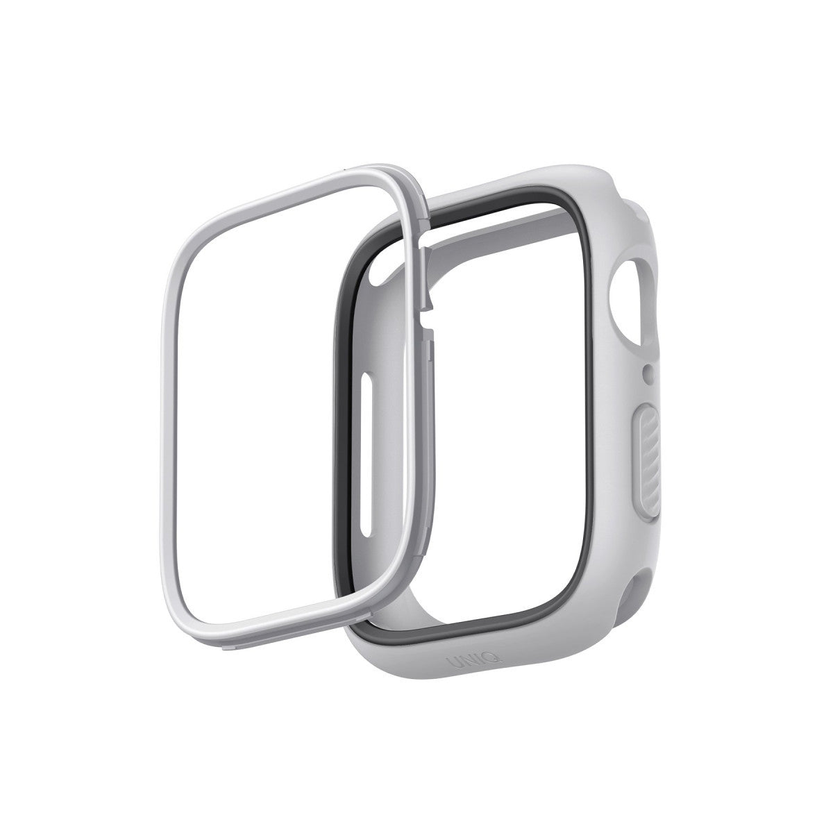 Uniq Apple Watch 45mm Moduo Camlı Kasa Ekran Koruyucu - Lacivert-Gri