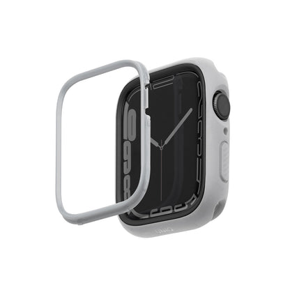 Uniq Apple Watch 45mm Moduo Camlı Kasa Ekran Koruyucu - Lacivert-Gri