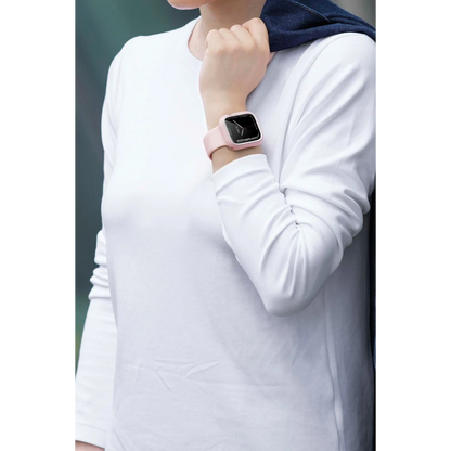 Uniq Apple Watch 45mm Moduo Camlı Kasa Ekran Koruyucu - Lacivert-Gri