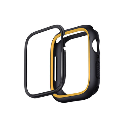 Uniq Apple Watch 45mm Moduo Camlı Kasa Ekran Koruyucu - Lacivert-Gri