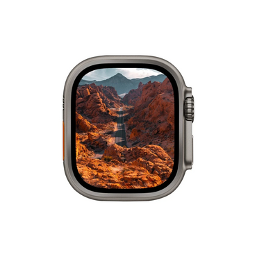 Uniq Apple Watch Ultra 49mm Optix Duo Pro Anti Reflective Camlı Çelik Kasa Koruyucu - Gümüş