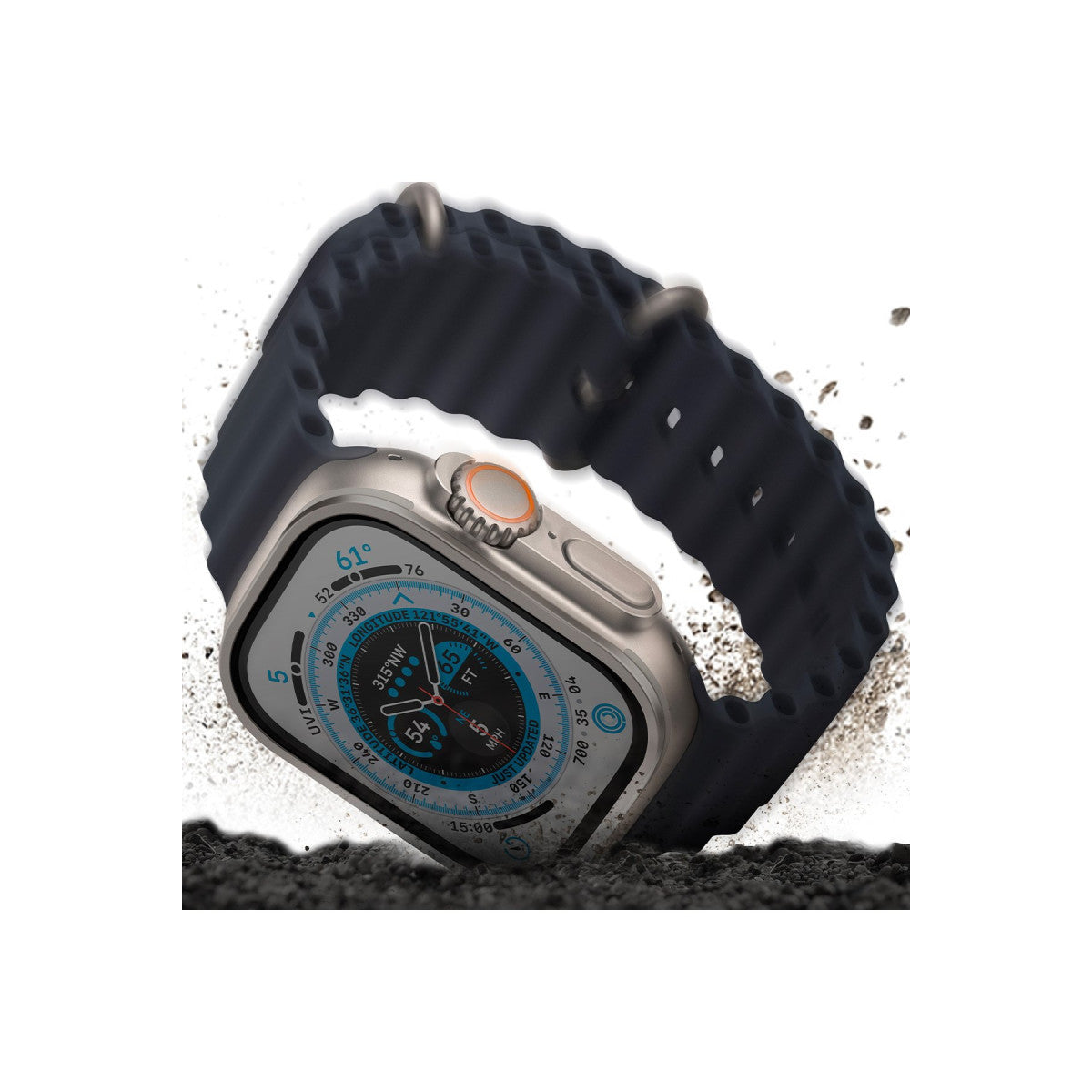 Uniq Apple Watch Ultra 49mm Optix Duo Pro Anti Reflective Camlı Çelik Kasa Koruyucu