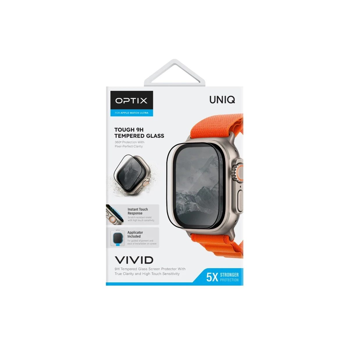 Uniq Apple Watch Ultra 49mm Optix Vivid Saat Cam Ekran Koruyucu - Şeffaf