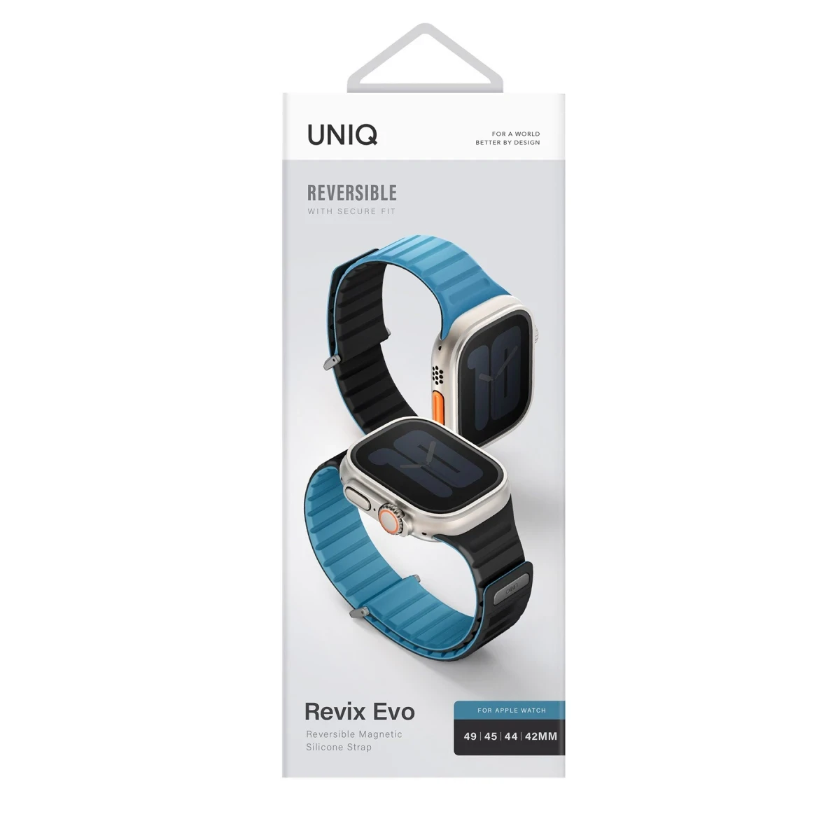 Uniq Apple Watch Ultra 49mm Revix Evo Reversible Manyetik Kordon - Lacivert-Gri