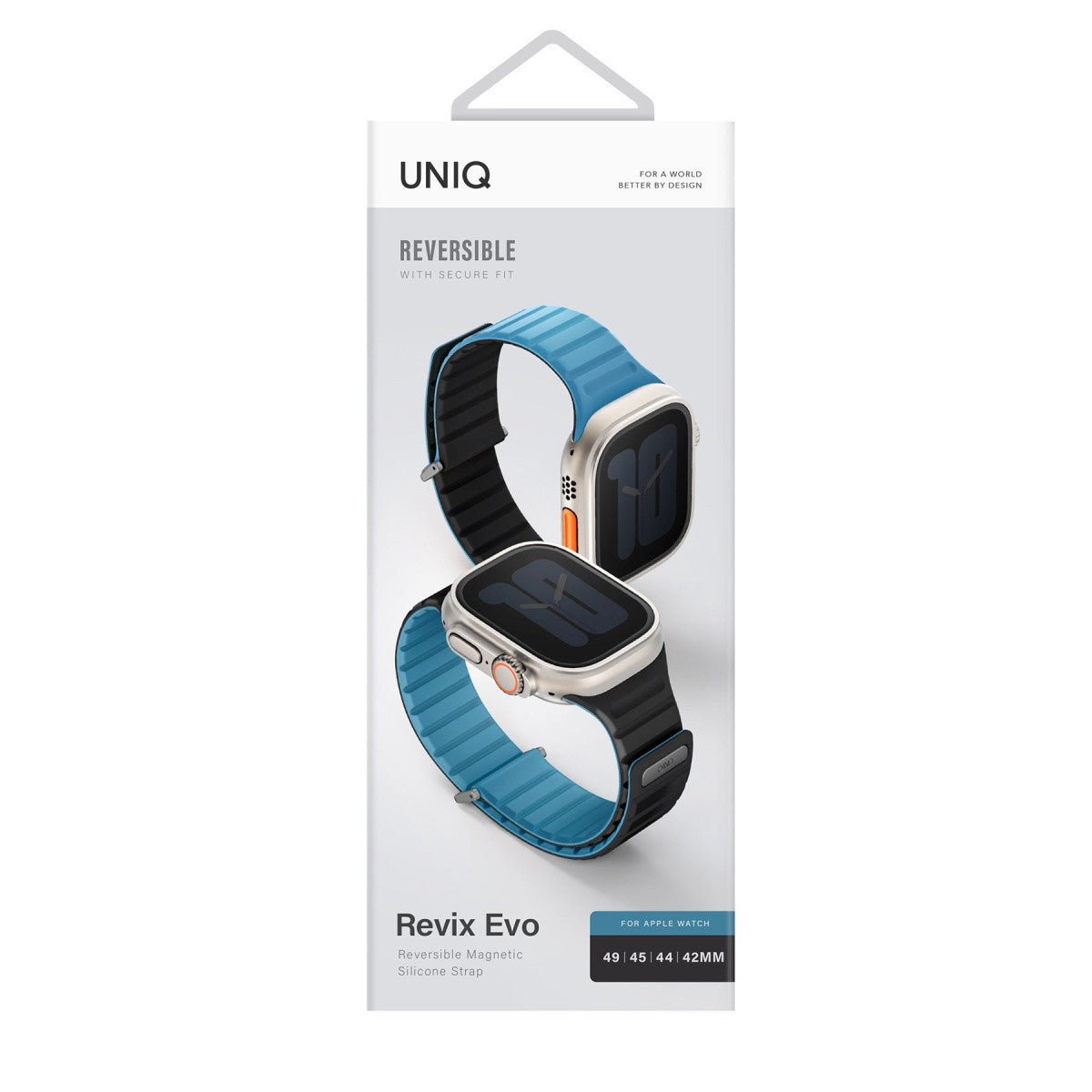 Uniq Apple Watch Ultra 49mm Revix Evo Reversible Manyetik Kordon - Turuncu-Beyaz