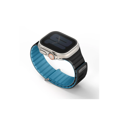 Uniq Apple Watch Ultra 49mm Revix Evo Reversible Manyetik Kordon - Mavi-Siyah