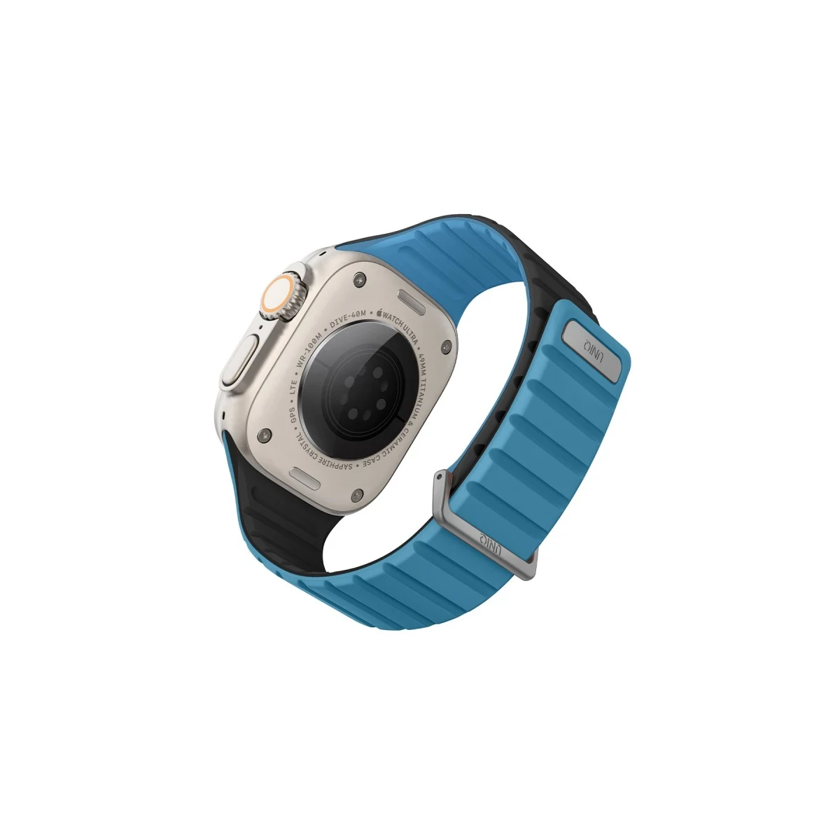 Uniq Apple Watch Ultra 49mm Revix Evo Reversible Manyetik Kordon - Mavi-Siyah