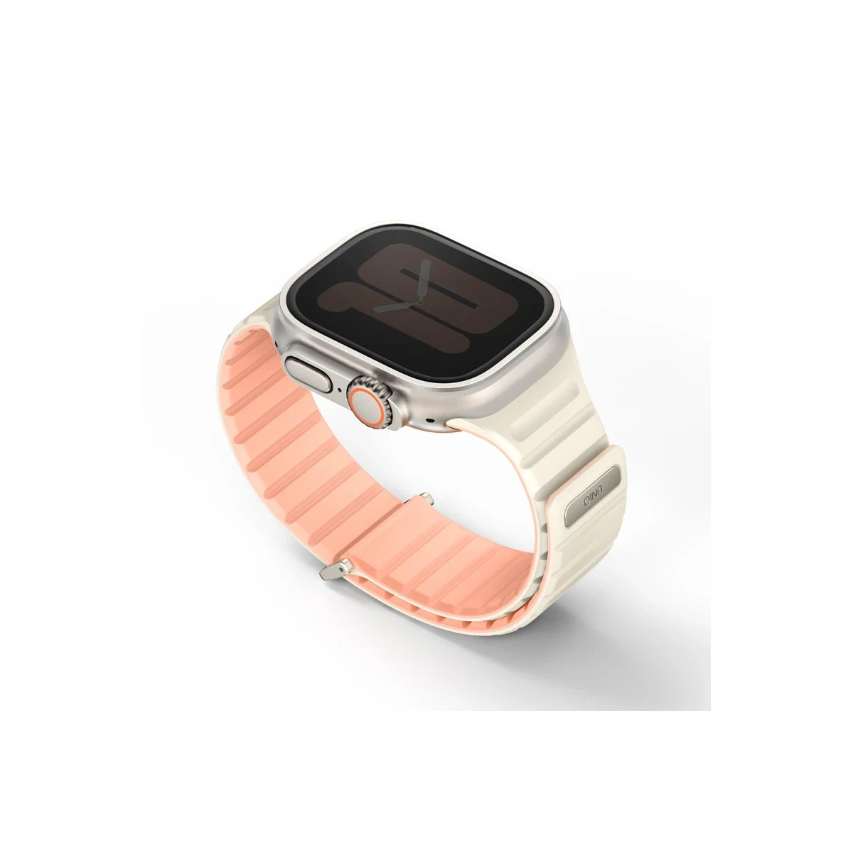 Uniq Apple Watch Ultra 49mm Revix Evo Reversible Manyetik Kordon - Pembe-Bej