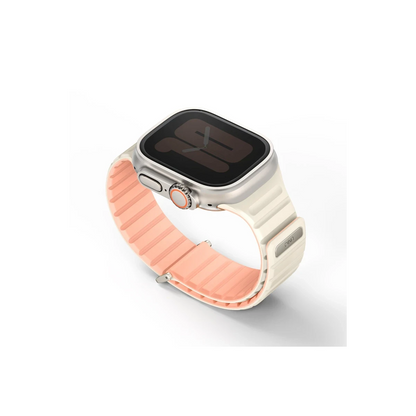 Uniq Apple Watch Ultra 49mm Revix Evo Reversible Manyetik Kordon - Pembe-Bej