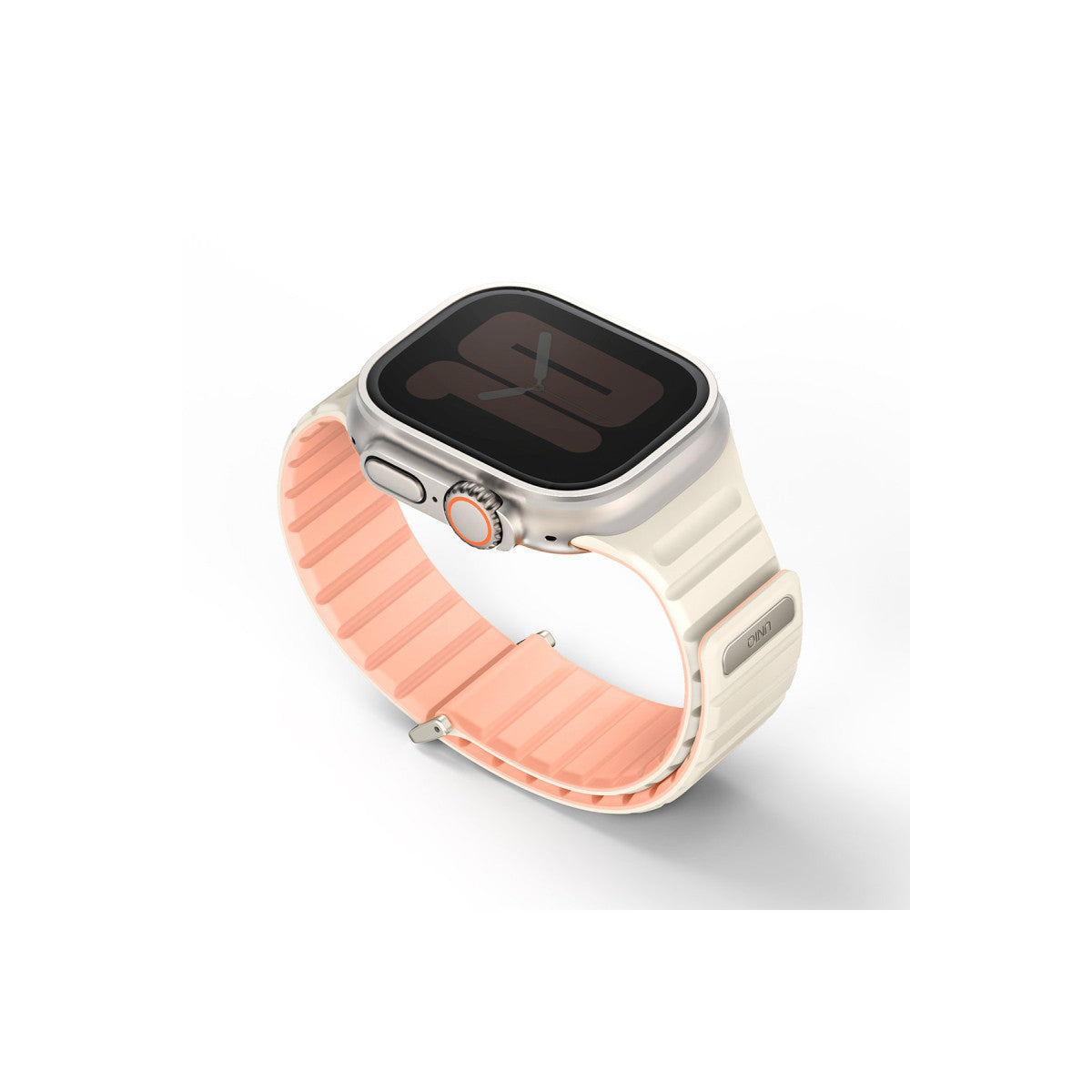 Uniq Apple Watch Ultra 49mm Revix Evo Reversible Manyetik Kordon - Turuncu-Beyaz