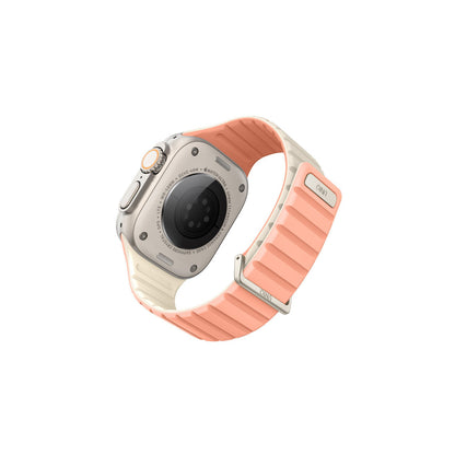 Uniq Apple Watch Ultra 49mm Revix Evo Reversible Manyetik Kordon - Turuncu-Beyaz