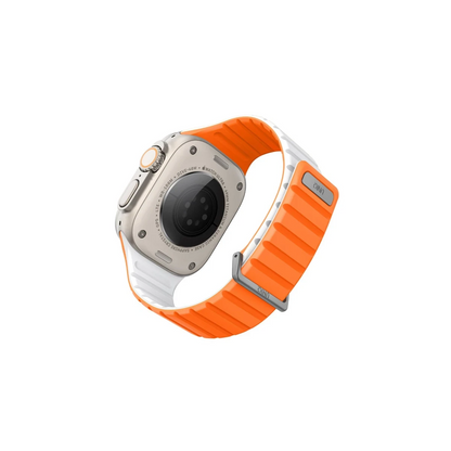 Uniq Apple Watch Ultra 49mm Revix Evo Reversible Manyetik Kordon - Turuncu-Beyaz