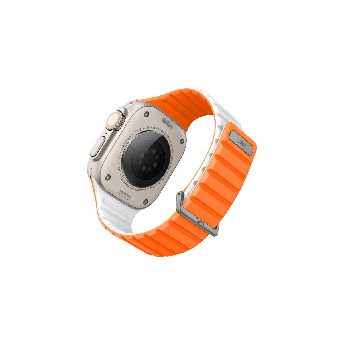 Uniq Apple Watch Ultra 49mm Revix Evo Reversible Manyetik Kordon - Turuncu-Beyaz