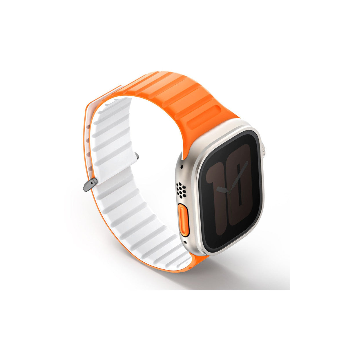 Uniq Apple Watch Ultra 49mm Revix Evo Reversible Manyetik Kordon - Turuncu-Beyaz
