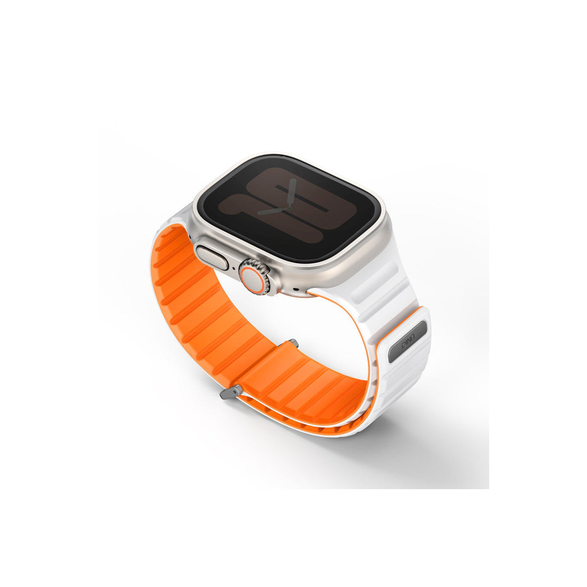 Uniq Apple Watch Ultra 49mm Revix Evo Reversible Manyetik Kordon - Turuncu-Beyaz