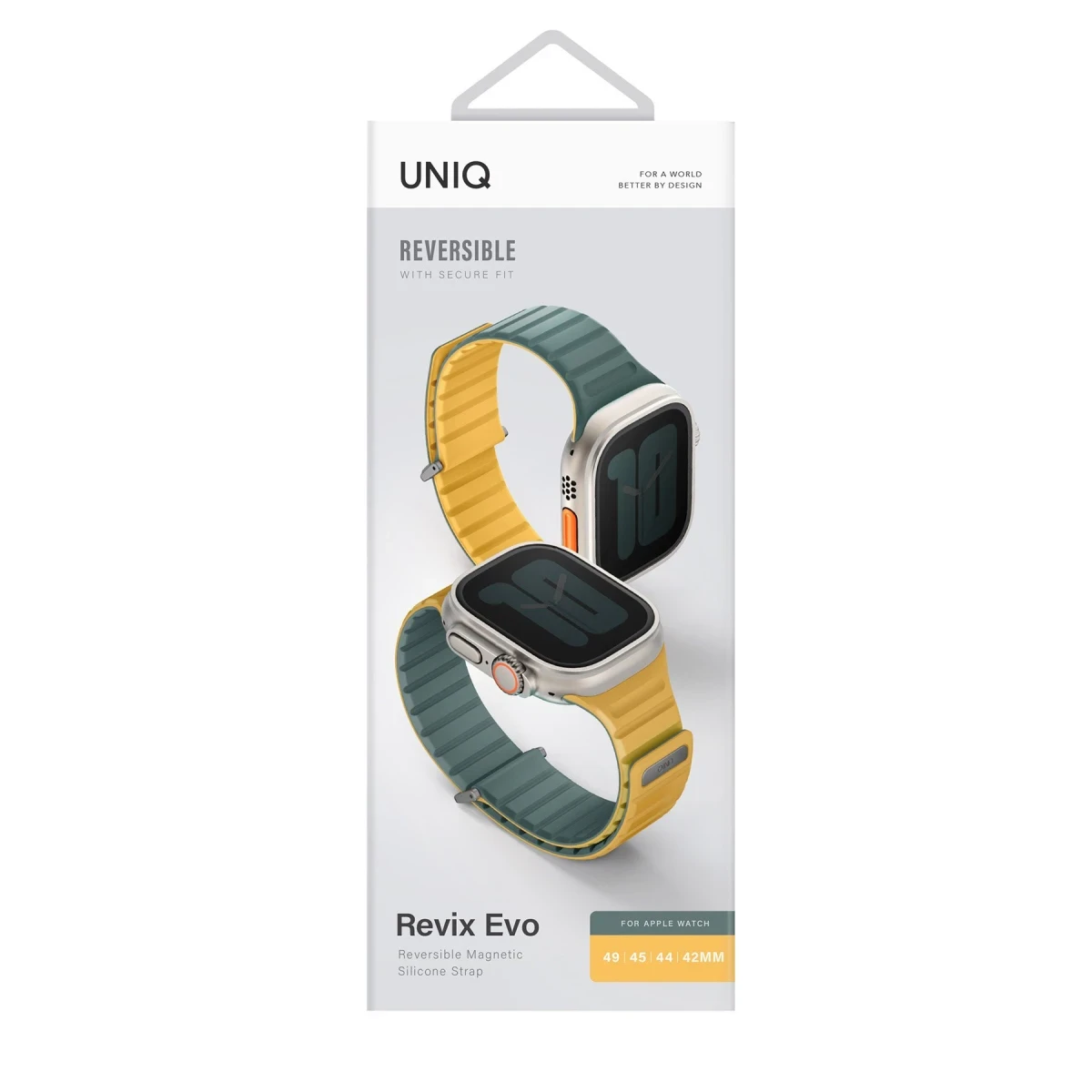 Uniq Apple Watch Ultra 49mm Revix Evo Reversible Manyetik Kordon - Yeşil-Sarı
