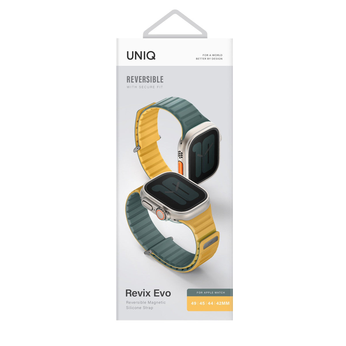 Uniq Apple Watch Ultra 49mm Revix Evo Reversible Manyetik Kordon - Turuncu-Beyaz