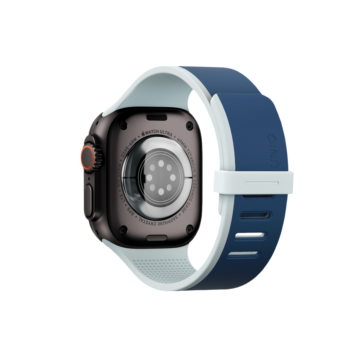 Uniq Apple Watch Ultra 49mm Revix IV Reversible Manyetik Kordon - Siyah-Gri