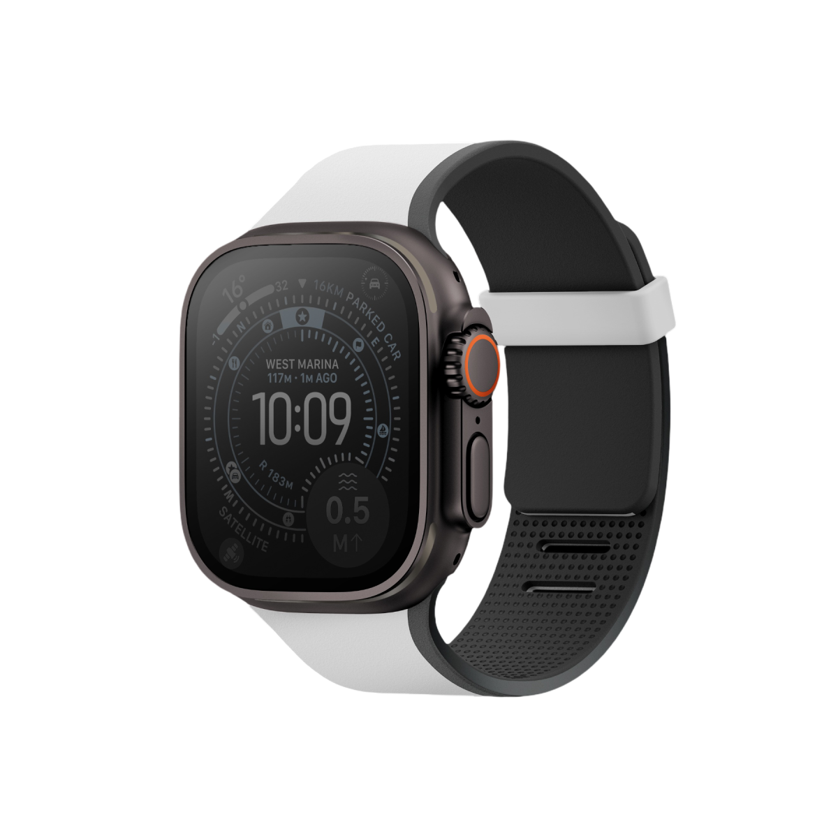 Uniq Apple Watch Ultra 49mm Revix IV Reversible Manyetik Kordon - Siyah-Gri