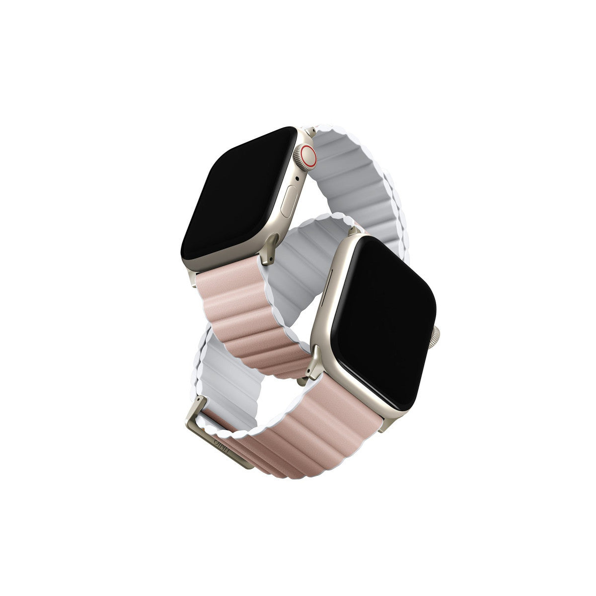 Uniq Apple Watch Ultra 49mm Revix Premium Reversible Manyetik Kordon - Pembe-Beyaz