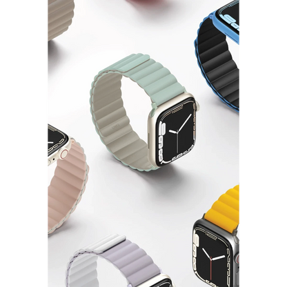 Uniq Apple Watch Ultra 49mm Revix Reversible Manyetik Kordon - Beyaz-Mavi