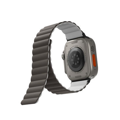 Uniq Apple Watch Ultra 49mm Revix Reversible Manyetik Kordon - Gri-Beyaz