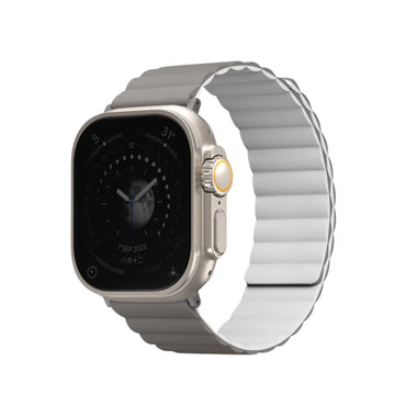 Uniq Apple Watch Ultra 49mm Revix Reversible Manyetik Kordon - Gri-Beyaz