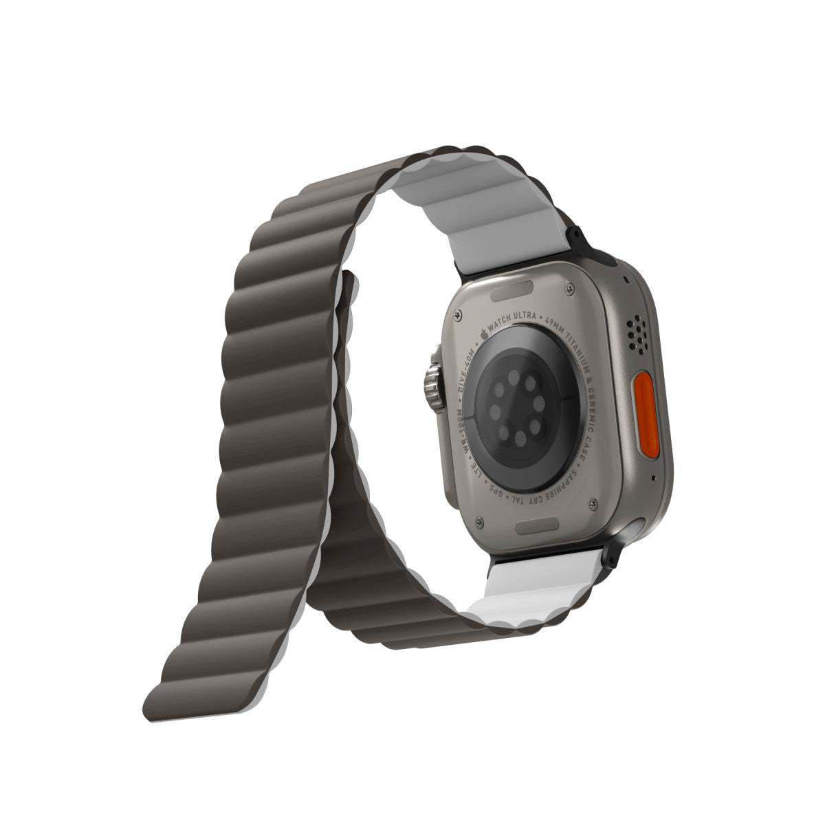 Uniq Apple Watch Ultra 49mm Revix Reversible Manyetik Kordon - Gri-Beyaz
