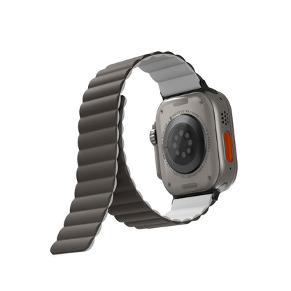 Uniq Apple Watch Ultra 49mm Revix Reversible Manyetik Kordon - Gri-Beyaz