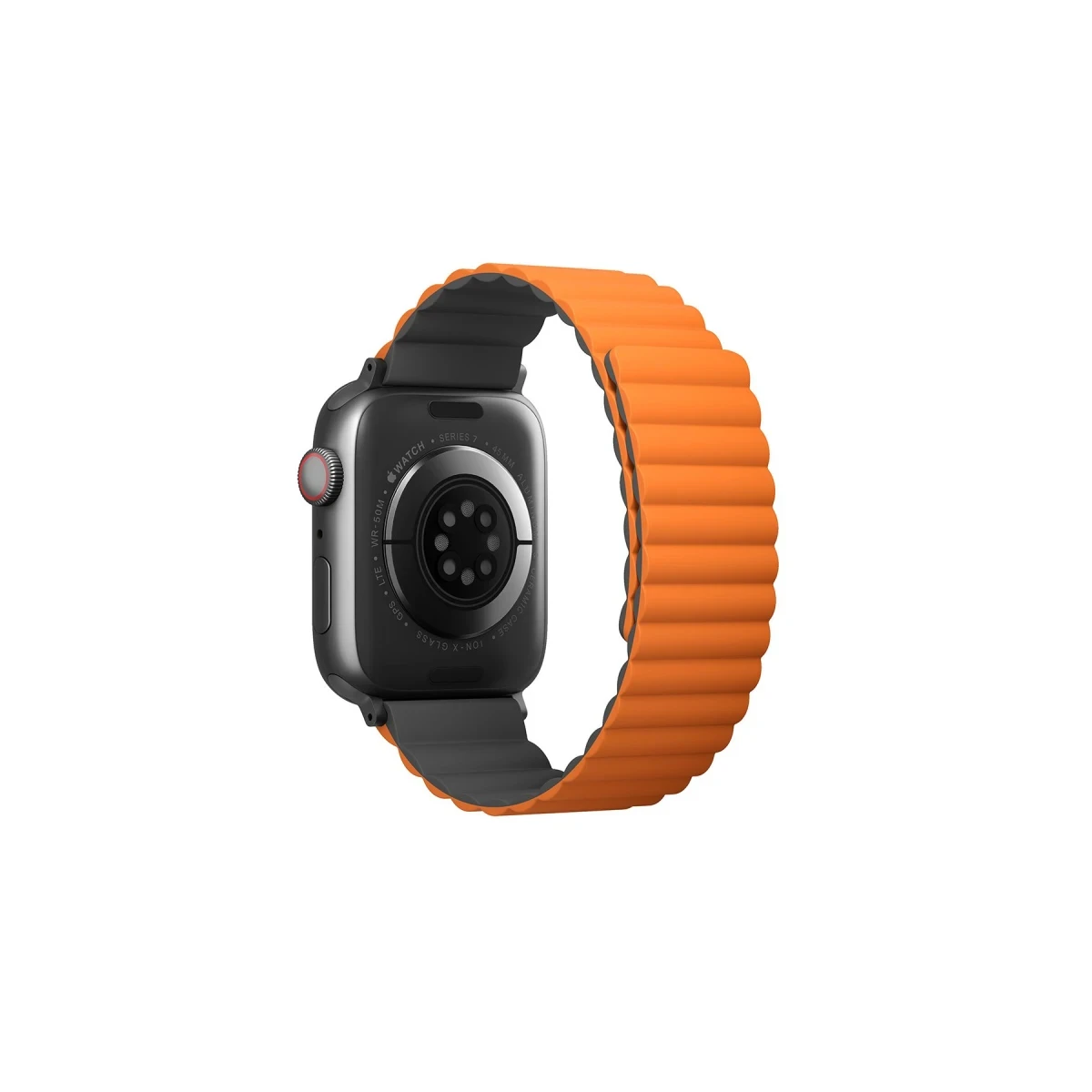 Uniq Apple Watch Ultra 49mm Revix Reversible Manyetik Kordon - Gri-Turuncu
