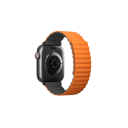Uniq Apple Watch Ultra 49mm Revix Reversible Manyetik Kordon - Gri-Turuncu