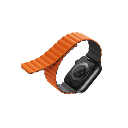 Uniq Apple Watch Ultra 49mm Revix Reversible Manyetik Kordon - Gri-Turuncu