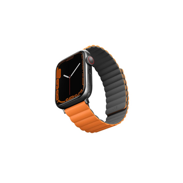 Uniq Apple Watch Ultra 49mm Revix Reversible Manyetik Kordon - Gri-Turuncu