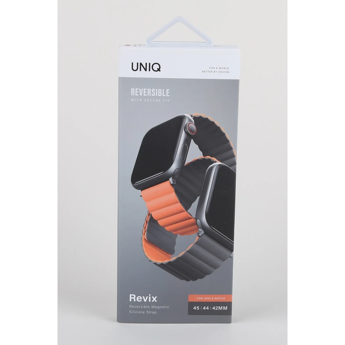 Uniq Apple Watch Ultra 49mm Revix Reversible Manyetik Kordon - Gri-Turuncu
