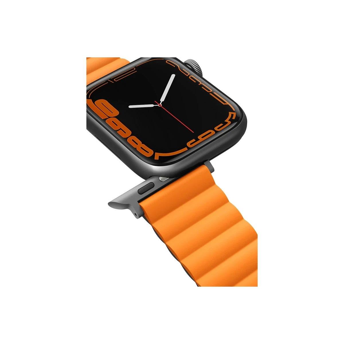 Uniq Apple Watch Ultra 49mm Revix Reversible Manyetik Kordon - Gri-Turuncu