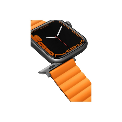 Uniq Apple Watch Ultra 49mm Revix Reversible Manyetik Kordon - Gri-Turuncu