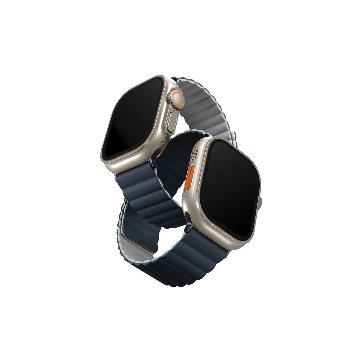 Uniq Apple Watch Ultra 49mm Revix Reversible Manyetik Kordon - Lacivert-Gri