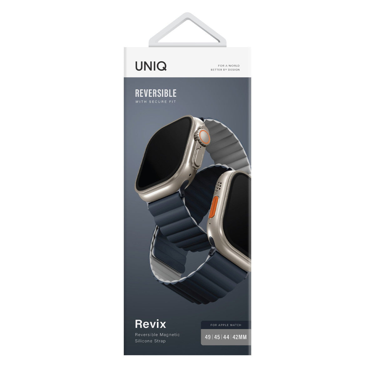 Uniq Apple Watch Ultra 49mm Revix Reversible Manyetik Kordon - Gri-Beyaz