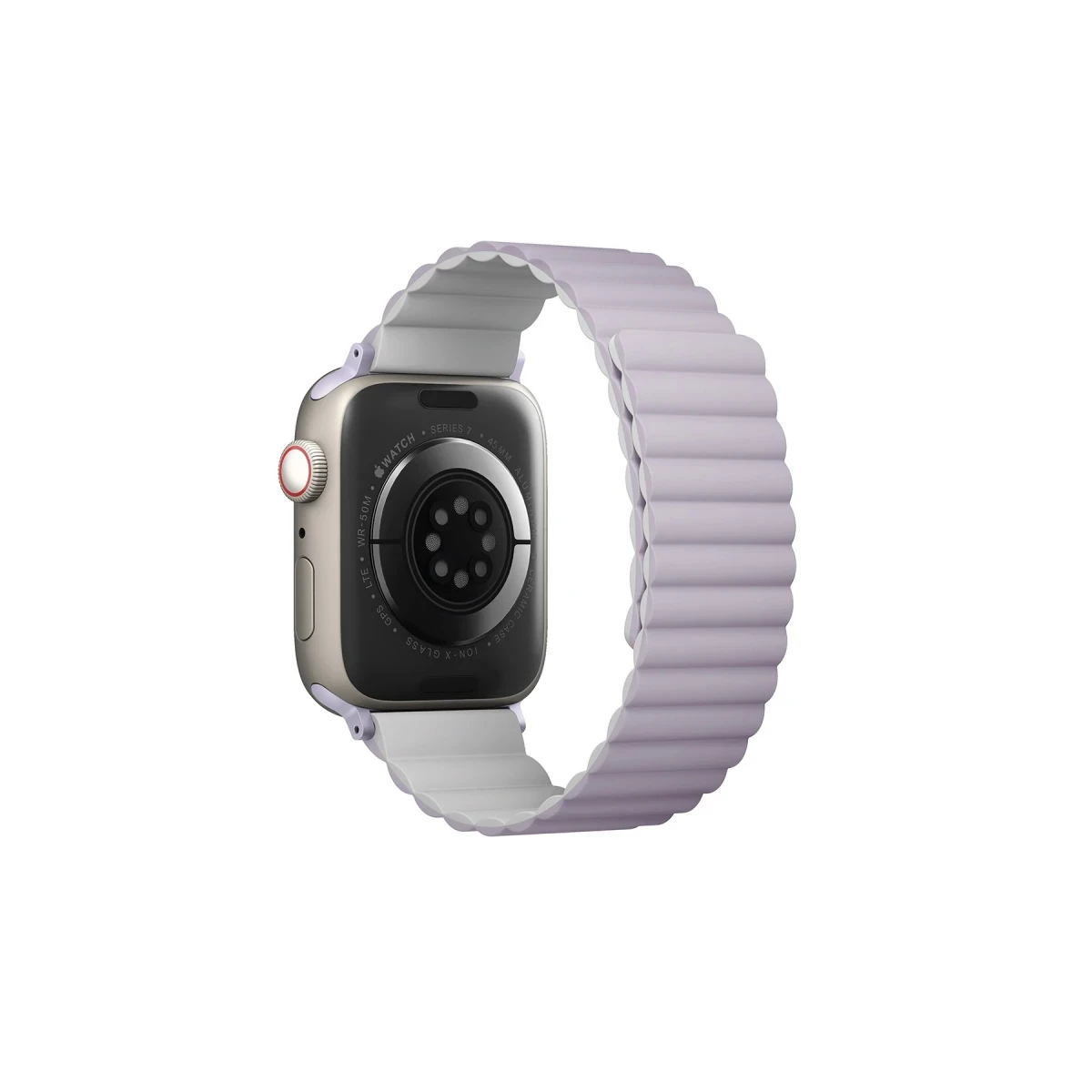 Uniq Apple Watch Ultra 49mm Revix Reversible Manyetik Kordon - Lila-Beyaz