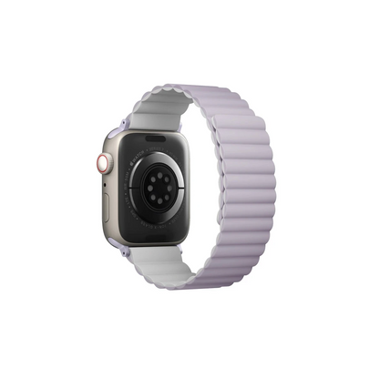 Uniq Apple Watch Ultra 49mm Revix Reversible Manyetik Kordon - Lila-Beyaz