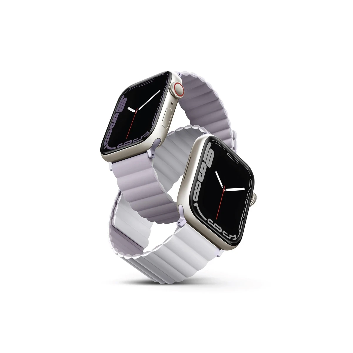 Uniq Apple Watch Ultra 49mm Revix Reversible Manyetik Kordon - Lila-Beyaz