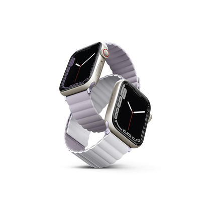 Uniq Apple Watch Ultra 49mm Revix Reversible Manyetik Kordon - Lila-Beyaz