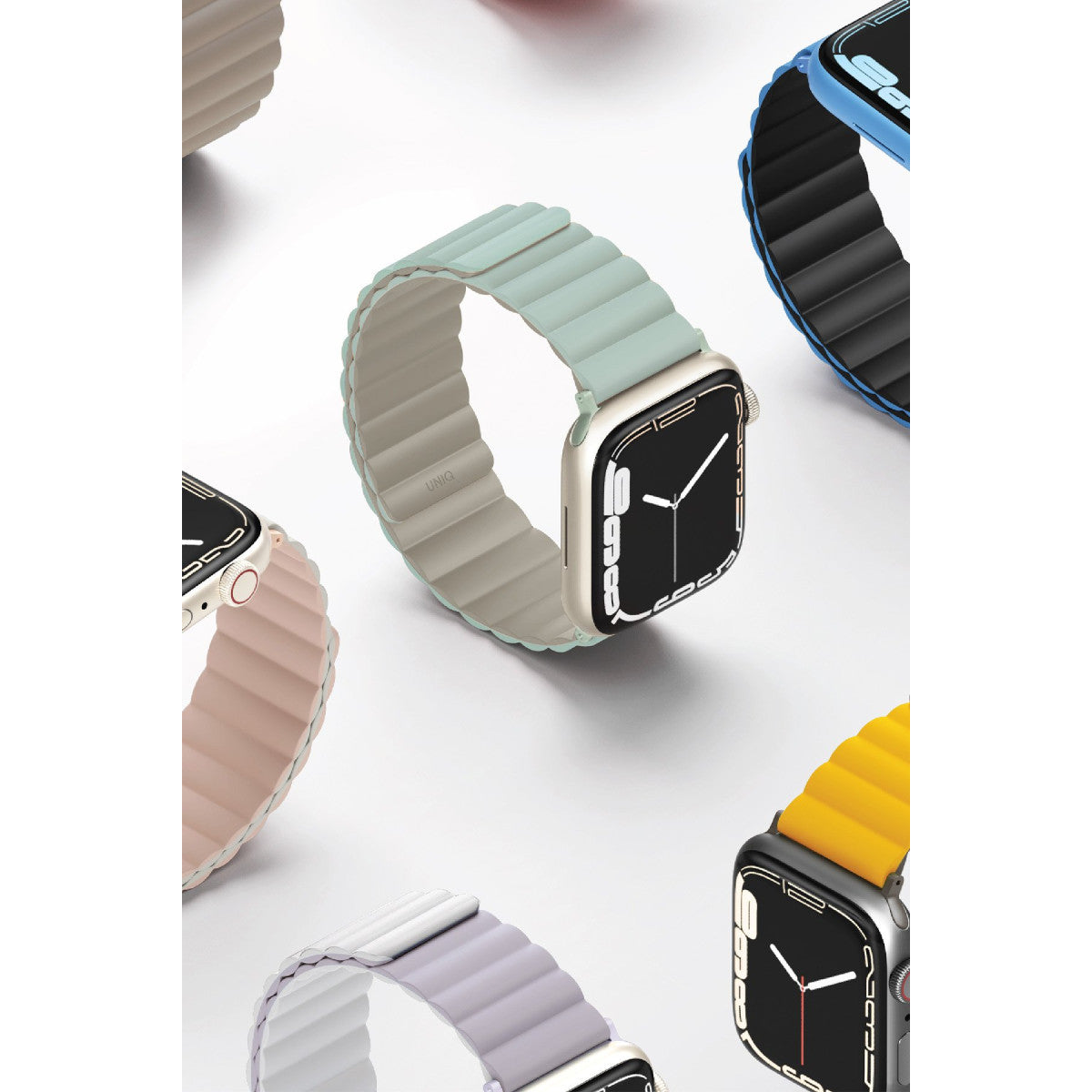 Uniq Apple Watch Ultra 49mm Revix Reversible Manyetik Kordon - Gri-Beyaz