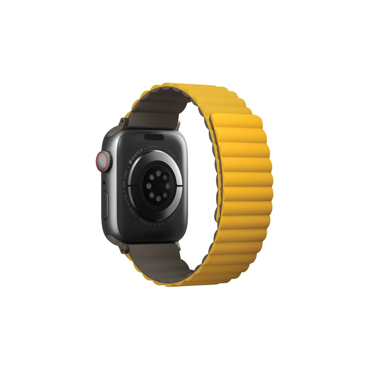 Uniq Apple Watch Ultra 49mm Revix Reversible Manyetik Kordon - Sarı-Koyu Yeşil